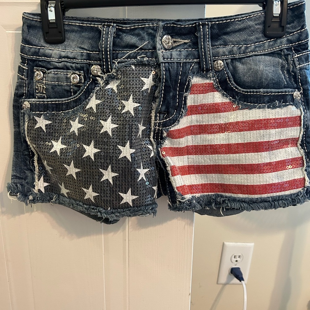 Miss Me Brand Denim American Flag Women's Shorts